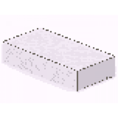 white tile 1 x 2 without groove