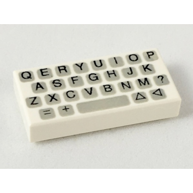 white tile 1 x 2 with computer keyboard simple pattern