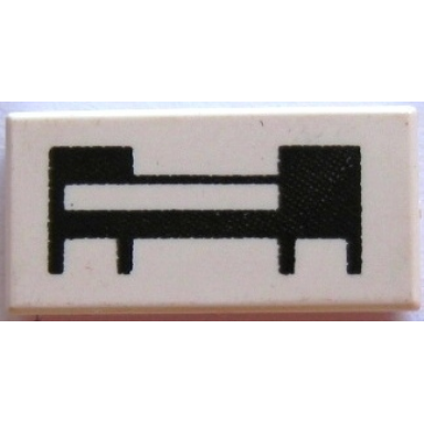 white tile 1 x 2 with bed pattern