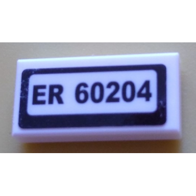 tile 1 x 2 with er 60204 pattern sticker - set 60204