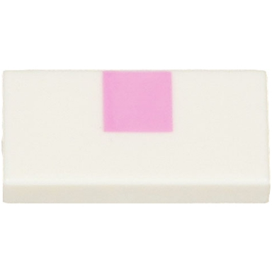 white tile 1 x 2 with bright pink square pattern minecraft baby cat nose