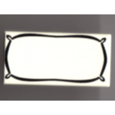 white tile 1 x 2 with pillow outline pattern