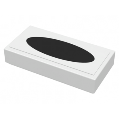 white tile 1 x 2 with black oval pattern sticker - sets 4547 10002