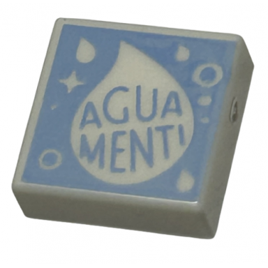 white tile 1 x 1 with aguamenti water drops circles dots and sparkle on bright light blue background pattern