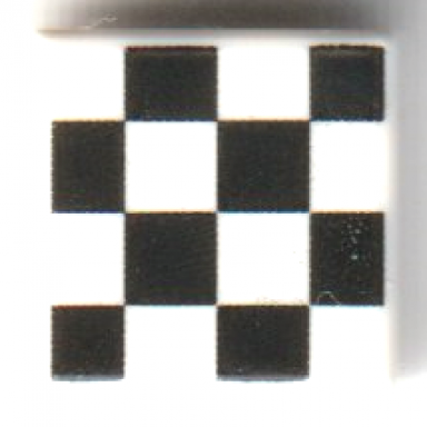 white tile 1 x 1 with black checkered pattern