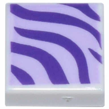 white tile 1 x 1 with dark purple animal stripes on lavender background pattern