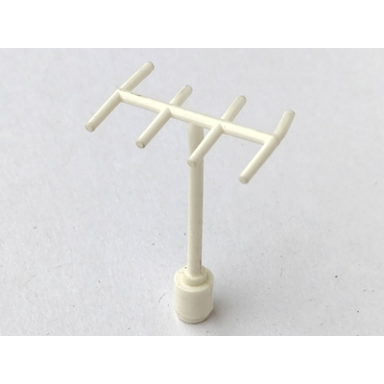 white antenna with side spokes