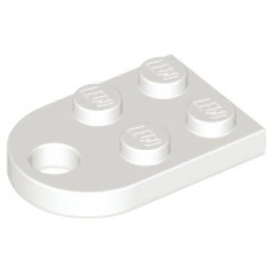 white plate modified 2 x 3 with hole