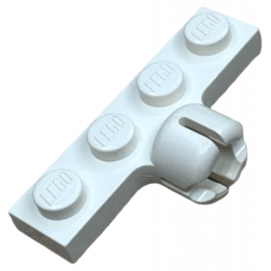 white plate modified 1 x 4 with tow ball socket short 4 slots 7mm socket length