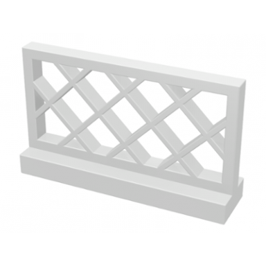 white fence 1 x 4 x 2 lattice