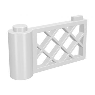white fence gate 1 x 4 x 2 lattice