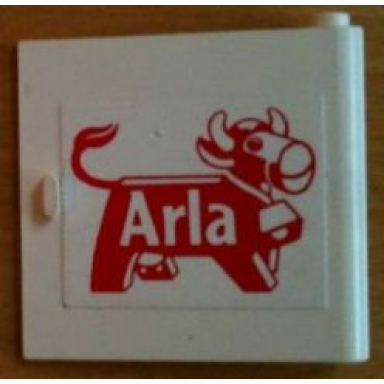 white door 1 x 5 x 4 right with arla dairy logo pattern sticker - set 1581-2