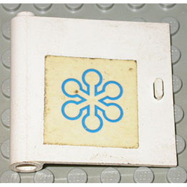 white door 1 x 5 x 4 left with interfrigo snowflake logo pattern sticker - set 147