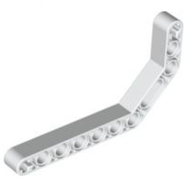 white technic liftarm modified bent thick 1 x 11.5 double