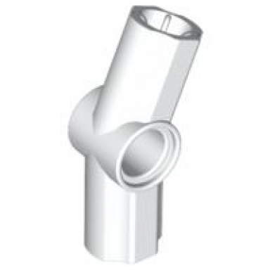 white technic axle and pin connector angled 3 - 157.5 degrees