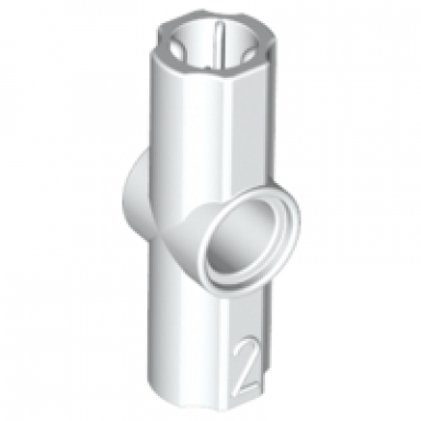 white technic axle and pin connector angled 2 - 180 degrees