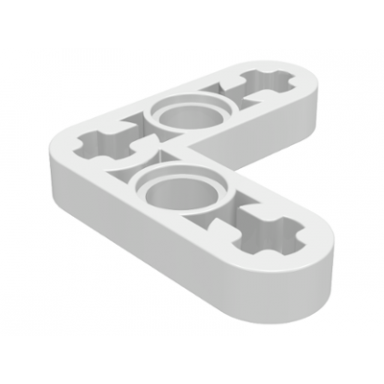 white technic liftarm modified bent thin l-shape 3 x 3