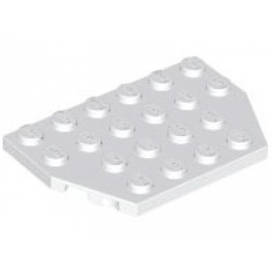 white wedge plate 4 x 6 cut corners