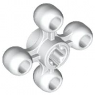 white technic knob cog gear wheel with axle hole orientation