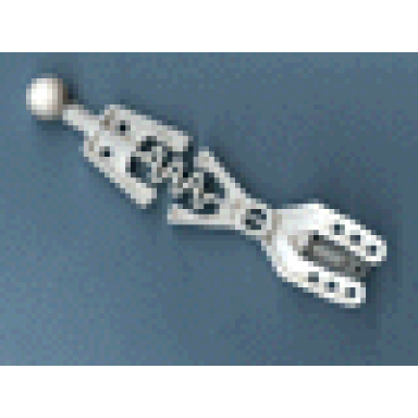 white technic throwbot arm forked with flexible center and ball joint