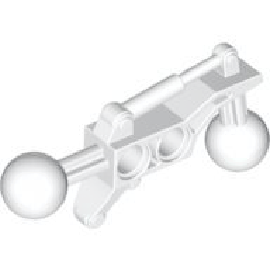 white technic ball joint 2 x 7 with 2 ball joint