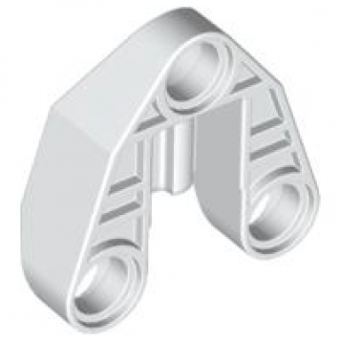 white technic pin connector 3 x 3 with axle and 3 pin holes