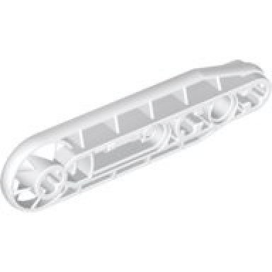 white technic liftarm modified fan 1 x 7