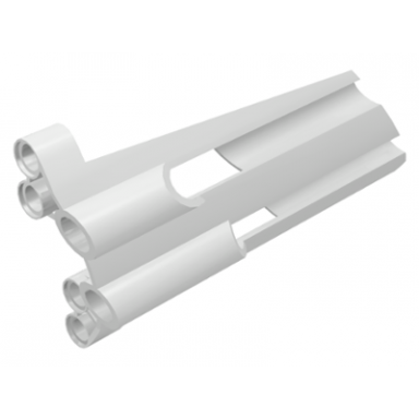 white technic panel fairing 4 large long large holes side b