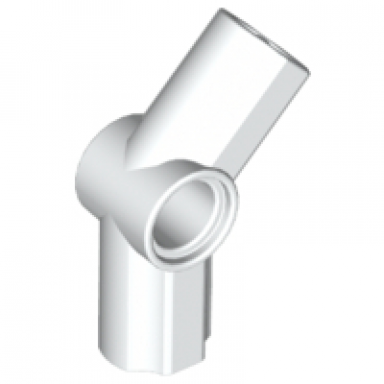 white technic axle and pin connector angled 4 - 135 degrees