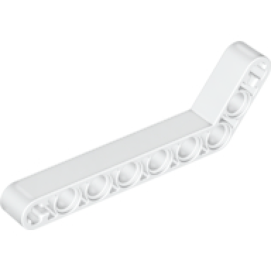 white technic liftarm modified bent thick 1 x 9 7 - 3