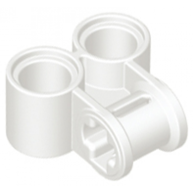 white technic axle and pin connector perpendicular double