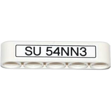 white technic liftarm thick 1 x 5 with su 54nn3 pattern sticker - set 42008