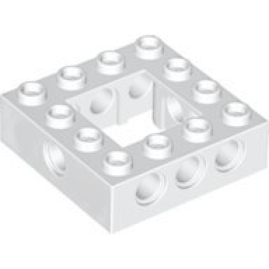 white technic brick 4 x 4 open center
