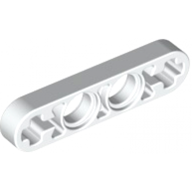 white technic liftarm thin 1 x 4 - axle holes