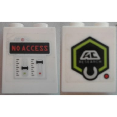 white brick 1 x 2 x 2 with inside stud holder with no access and control panel and ac research on transparent background pattern stickers - set 70163
