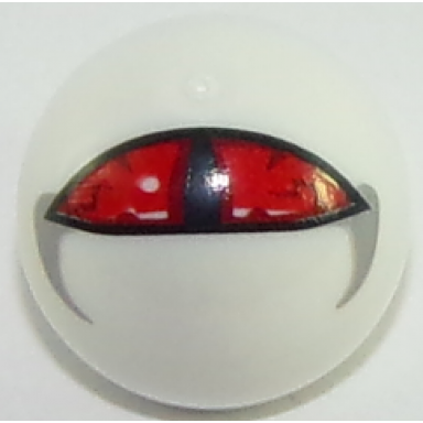white technic ball joint with red eye pattern