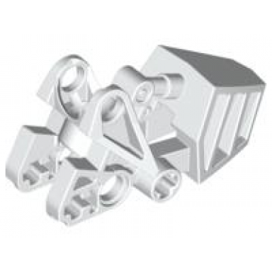 white bionicle foot with ball joint socket 3 x 6 x 2 1 3 rounded tops
