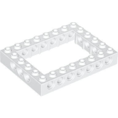 white technic brick 6 x 8 open center