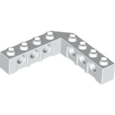white technic brick 5 x 5 right angle 1 x 4 - 1 x 4