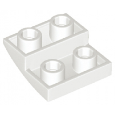 white slope curved 2 x 2 x 2 3 inverted