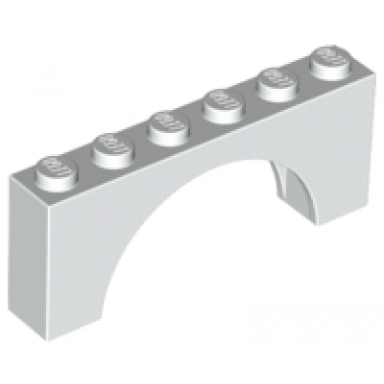 white arch 1 x 6 x 2 - thick top with reinforced underside