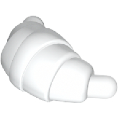 white croissant with rounded ends