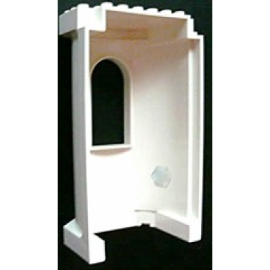 white belville wall tower with window with snowflake pattern on inside sticker - set 7581