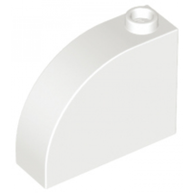 white slope curved 3 x 1 x 2 with hollow stud