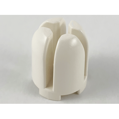 white brick round 2 x 2 x 2 dome top with cross cut slots