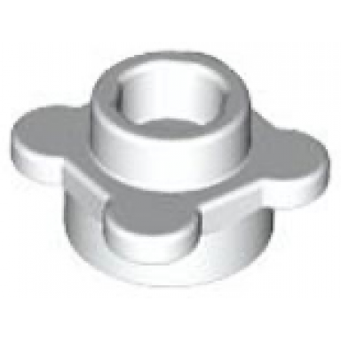 white plate round 1 x 1 with flower edge 4 knobs petals