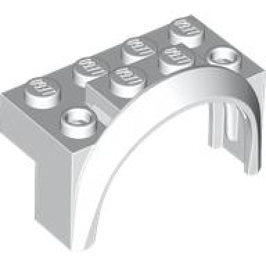 white vehicle mudguard 4 x 2 1 2 x 2 with arch round