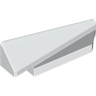 white wedge 5 x 1 x 1 1 3 with 4 x 1 base right
