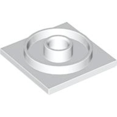 white turntable 4 x 4 square base