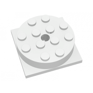 white turntable 4 x 4 square base with same color top 3403 3404